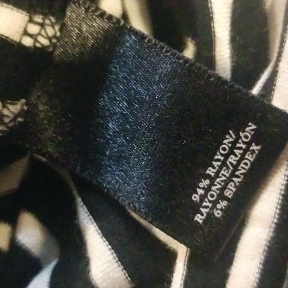 3/$25 Ann Taylor Size XS Maxi Dress White Black Striped - Picture 6 of 6